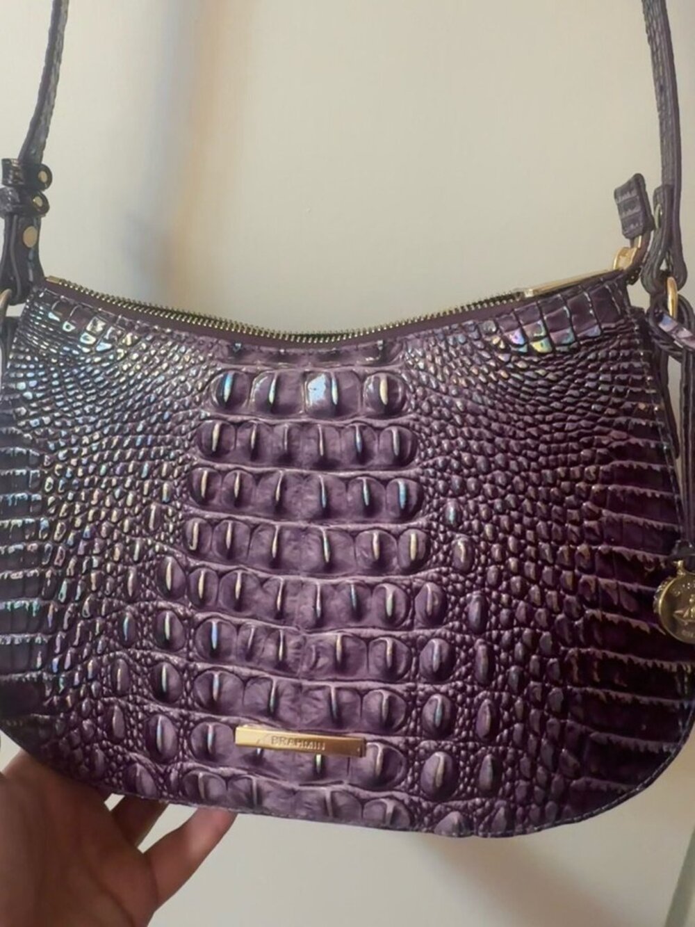 Brahmin Shayna Melbourne Passion Purple Shoulder Bag | NWT